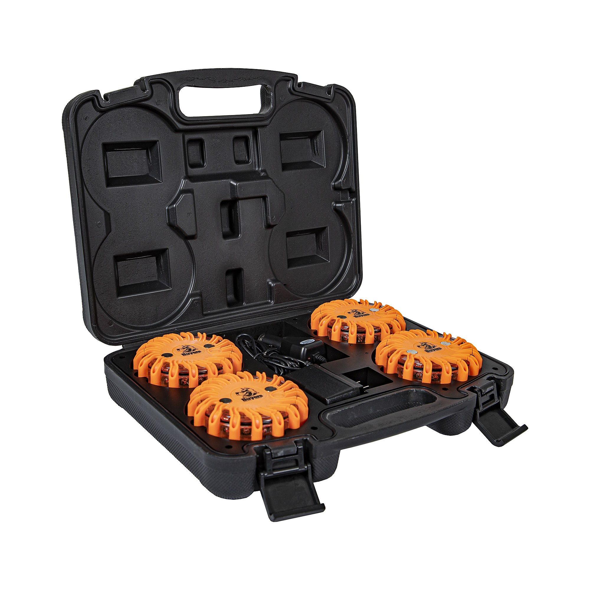Buyers Products, 4in. Round Rechargeable Strobe w/ Charging Case, Case Type Case, Pieces (qty.) 4 Model# 8891017
